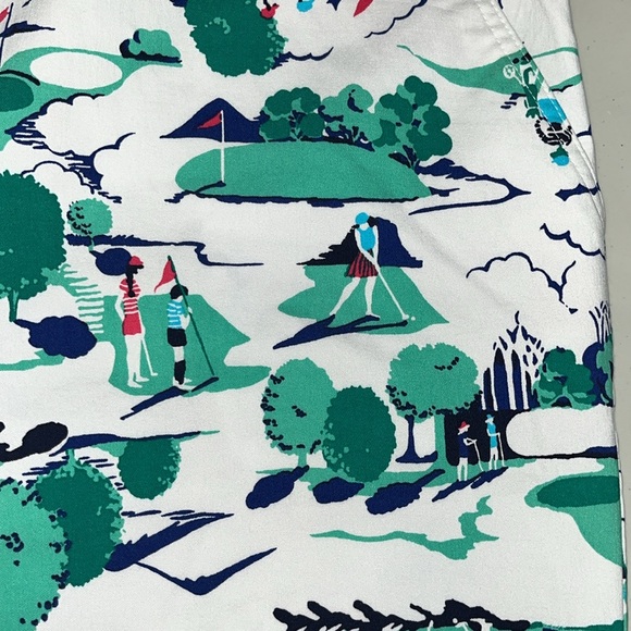 IZOD Golf NWT Size 16 Golf Printed UPF 15 Wicking Bermuda Shorts - Picture 4 of 5